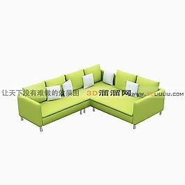 3D多人沙發(fā)模型