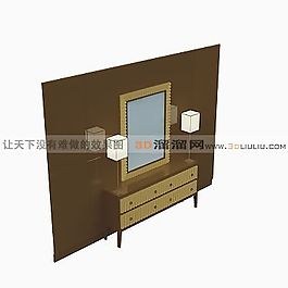 3D梳妝臺(tái)模型