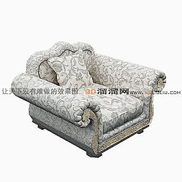 3D單人沙發(fā)模型