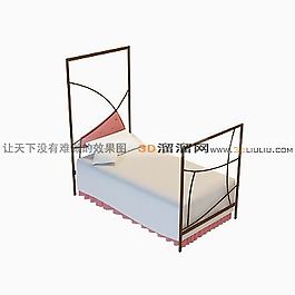 3D鐵藝床模型