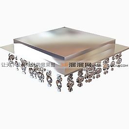 3D吸頂燈模型