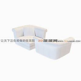 3D單人沙發(fā)模型