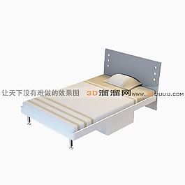3D單人床模型