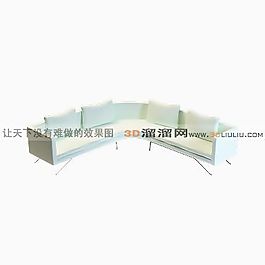 3D多人沙發(fā)模型