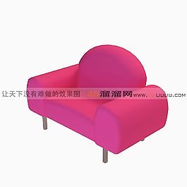 3D單人沙發(fā)模型