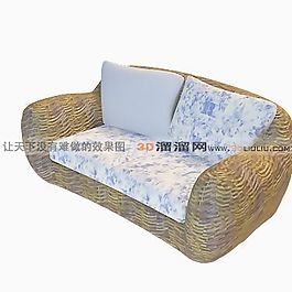 3D雙人沙發(fā)模型