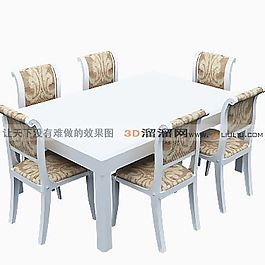 3D桌椅組合模型