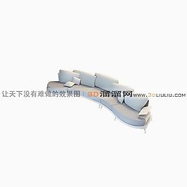 3D多人沙發(fā)模型