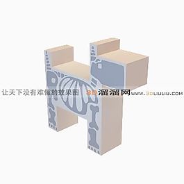 3D兒童木馬模型