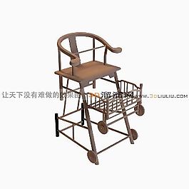 3D小孩专用椅模型