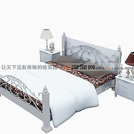 3D鐵藝床模型