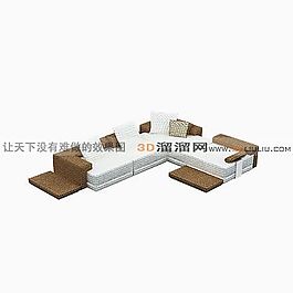 3D多人沙發(fā)模型