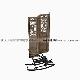 3D屏风模型