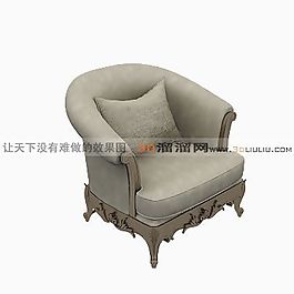 3D單人沙發(fā)模型