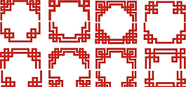 窗框矢量素材