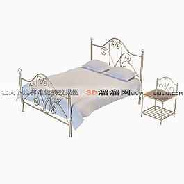 3D鐵藝床模型