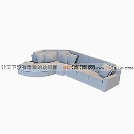 3D多人沙發(fā)模型