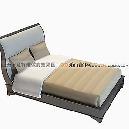 3D雙人床模型