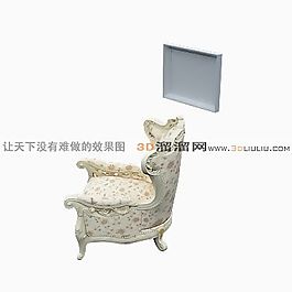 3D單人沙發(fā)模型