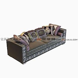 3D多人沙發(fā)模型