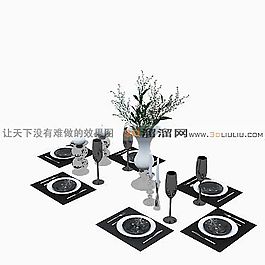 3D餐具模型
