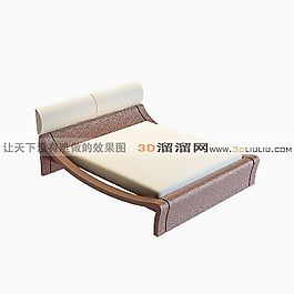 3D雙人床模型