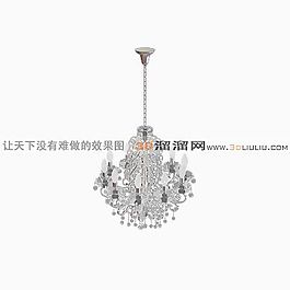 3D歐式水晶吊燈模型