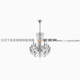 3D歐式水晶吊燈模型