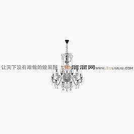 3D歐式水晶吊燈模型