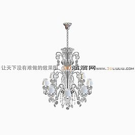 3D歐式水晶吊燈模型