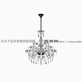 3D欧式水晶吊灯模型