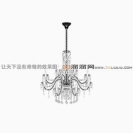 3D歐式水晶吊燈模型