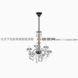3D歐式水晶吊燈模型