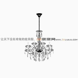 3D歐式水晶吊燈模型