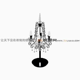 3D水晶臺(tái)燈模型