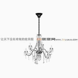 3D欧式水晶吊灯模型