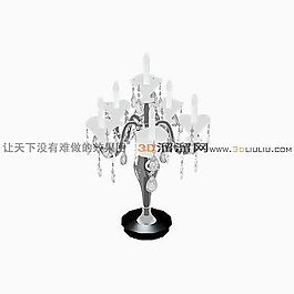 3D水晶臺(tái)燈模型