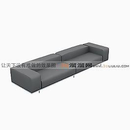 3D雙人沙發(fā)模型