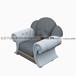 3D單人沙發(fā)模型