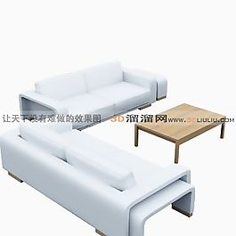 3D沙發(fā)茶幾組合模型