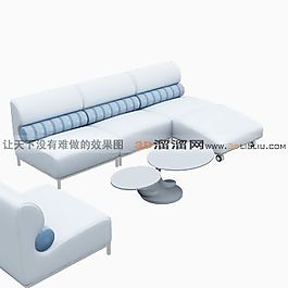 3D沙發(fā)茶幾組合模型