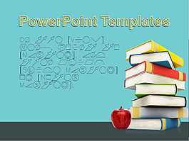 書摞教育主題PPT模板