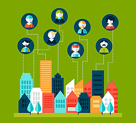 創(chuàng)意社交生活背景矢量素材