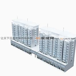 3D商住樓模型