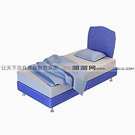 3D單人床模型
