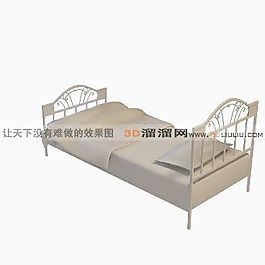 3D單人床模型