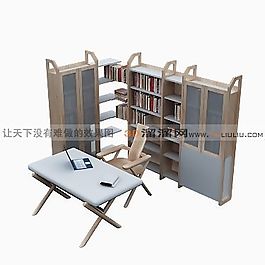 3D書(shū)柜模型