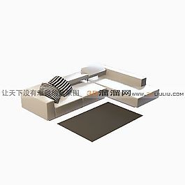 3D多人沙發(fā)模型