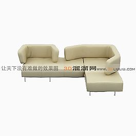 3D多人沙發(fā)模型