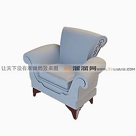 3D單人沙發(fā)模型